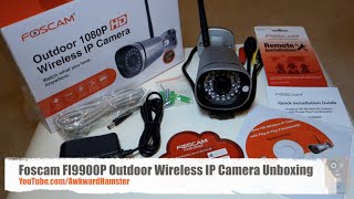 Foscam FI9900P 1080P HD Outdoor Wireless IP Camera Unboxing