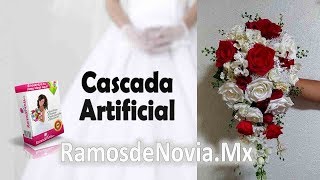 Ramos de Novia, ramo de novia en cascada artificial 00375