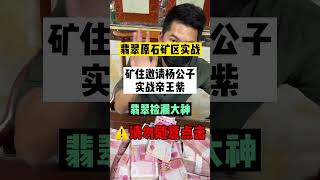 翡翠矿住邀请杨公子实战四十公斤翡翠帝王紫你敢信？