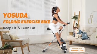 YOSUDA Exercise Bike Foldable Fitness Indoor Cycling Bike Magnetic