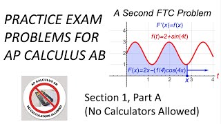 AP Calculus AB Exam Review 2024: Practice Exam Problems & Solutions (Multiple Choice, No Calculator)