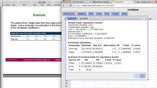 how to calculate r and do hypothesis test for linear correlation using statcrunch