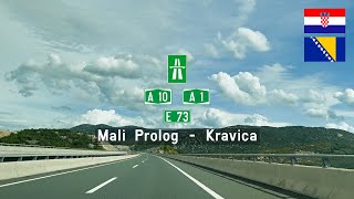 Driving in Croatia and Bosnia Herzegovina: Autocesta A10, A1 \u0026 E73 from Mali Prolog to Kravica