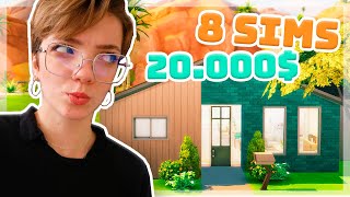 Construire une maison pour 8 Sims avec 20.000$ ? | Challenge Sims 4 🛠️