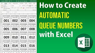 How to Create Automatic Queue Numbers with Excel