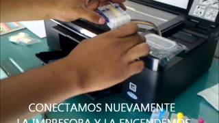 Instalacion de sistema de tinta continua en impresora epson tx120, tx130