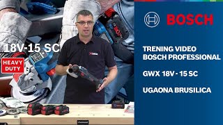 Trening Bosch Professional: GWX 18V - 15 SC ugaona brusilica