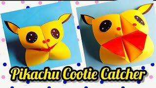Esay Origami Pikachu Cootie Catcher/DIY Pikachu Paper Craft/Easy Origami Pikachu Tutorial