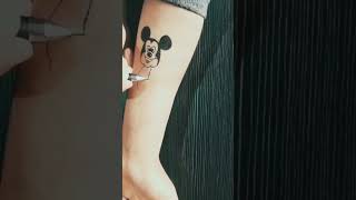 Mickey mouse cartoon #temporary tattoo@tattoos by HF#shortsviral