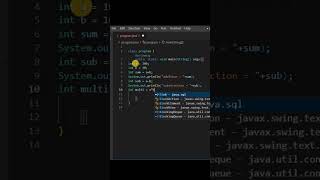 Addition, Subtraction, Multiplication & Division Program Using Java !! #coading #java 👨💻