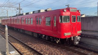 名鉄三河線を1時間観察　名古屋鉄道越戸駅　名古屋鉄道6000系