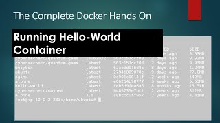 Part 1 of Chapter 1 - Running Hello-World #Container