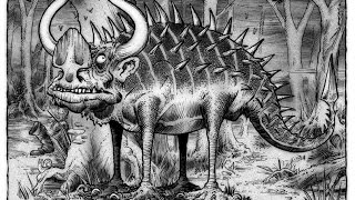 Cryptids and Monsters:  The Hodag, fearsome lumberjack cryptid resembling bull with pointy spines