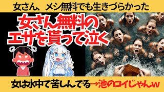 女の生きづらさは水中にいるようだ→無料で飯食ってるし池の魚かな？涙で溺れるツイフェミさん【ゆっくり解説】【ネットの反応】