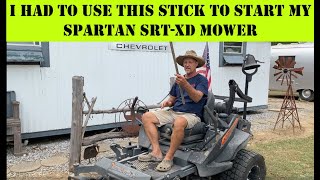 ISSUE with SPARTAN SRT-XD / Starting my Spartan Zero Turn with a STICK / PARK BRAKE SAFETY SWITCH