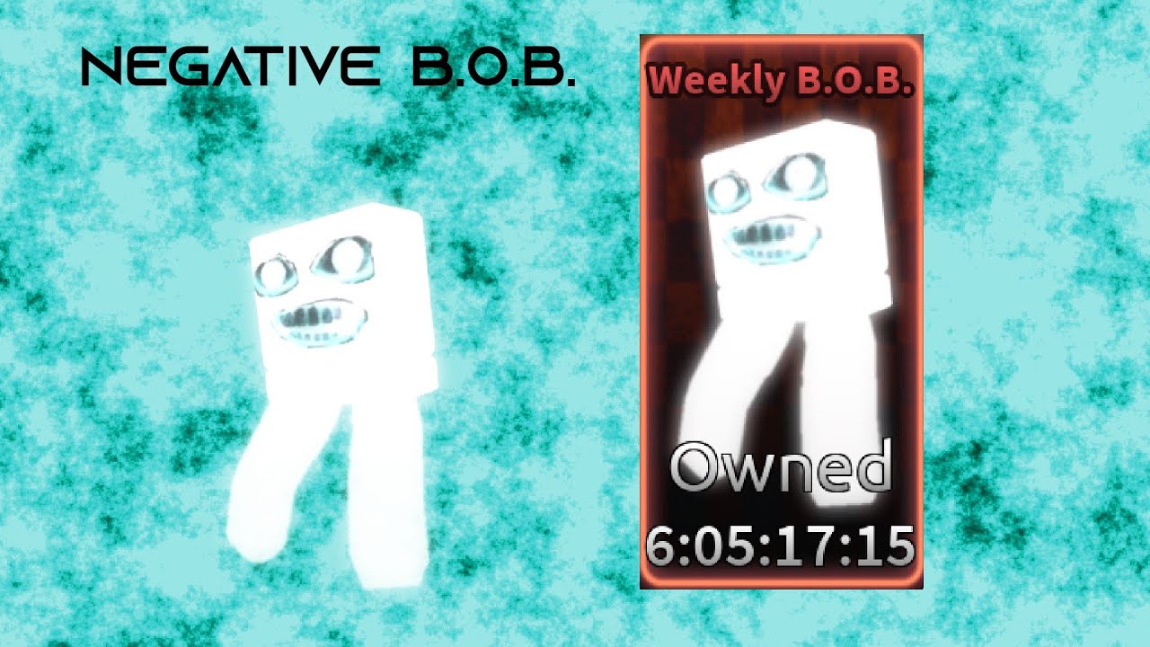 Negative B.O.B. Gameplay | NEW WEEKLY BOB | ROBLOX BEAR* - YouTube