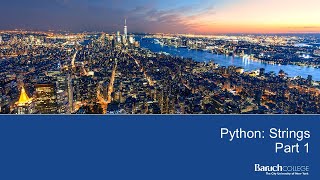 Python Strings Part-1 Professor Patrick Fall2024