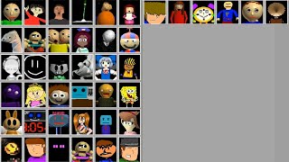 ==42 CHARACTERS IN THE GAME BALDI !!== █ Horror game \