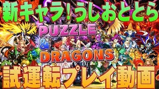 【パズドラ】サンデーコラボ新キャラ！うしおととら試運転プレイ動画！