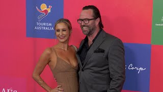 Alexis Kelley and Sullivan Stapleton 2022 G'Day AAA Arts Gala Red Carpet in Los Angeles