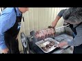 Greek Gyros how to marinate and cook on a charcoal spit