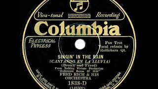 1929 Fred Rich - Singin’ In The Rain (Rollickers, vocal)