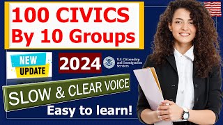 [Special Edition] 100 Civics Questions and Answers by 10 Groups for US Citizenship interview 2024