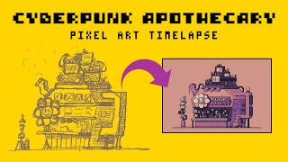 Cyberpunk Apothecary | Pixel Art Timelapse