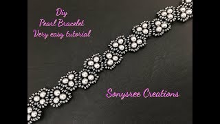 Elegant Pearl Bracelet.Super Easy Tutorial