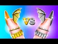 Gold Girl vs Silver Girl ! One Colored House Challenge!