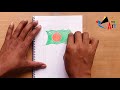 how to draw national flag for kids bangladeshi national flag কিভাবে পতাকা আঁকবো art charubd