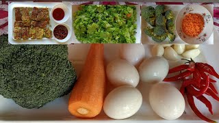 How to make fried broccoli carrots with duck eggs/របៀបធ្វើ ផ្កាខាត់ណាខៀវ ការ៉ុត ចៀនជាមួយនឹងពងទា