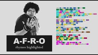 A-F-R-O - Definition of a Rap Flow - Verse 1 - Lyrics, Rhymes Highlighted (048)