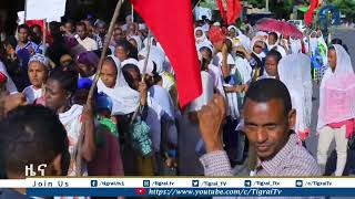 የሰላም ስምምነቱ ይተግበር ሲሉ ከምዕራብ ትግራይ የተፈናቀሉ ወገኖች ባካሄዱት ሰላማዊ ሰልፍ ጠየቁ።