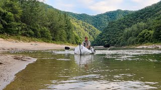 A night deep in the mountains on a canoe. [Kanu solo camping]