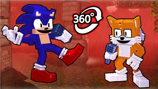 "Sonic Faker Vs Tails Faker" Friday Night Funkin' 360° (Minecraft VR Animation) FNF Mod Sonic.exe