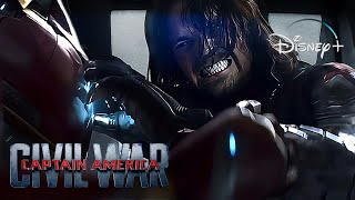 Captain America: Civil War | Iron-Man Blasts Bucky’s Arm Off - Fight Scene | Disney+ [2016]