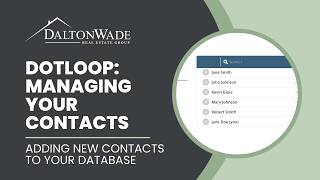 Dotloop | Managing Your Contacts