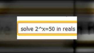 Using WolframAlpha to Solve Exponential Equations