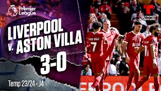 Highlights & Goals: Liverpool v. Aston Villa 3-0 | Premier League | Telemundo Deportes