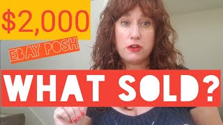 What SOLD for $2000? Online Reseller Work From Home Business Selling on Ebay and Poshmark for Profit