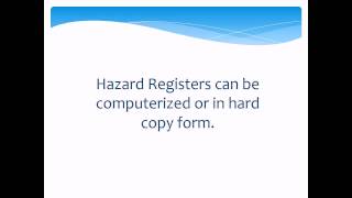 Final Hazard Register