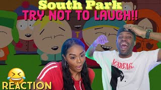 TRY NOT TO LAUGH!!!- BJ's First time watching South Park (Funniest moments) | Asia and BJ React