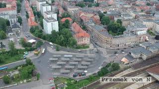 Bytom - centrum, Kolejowa z lotu ptaka dronem