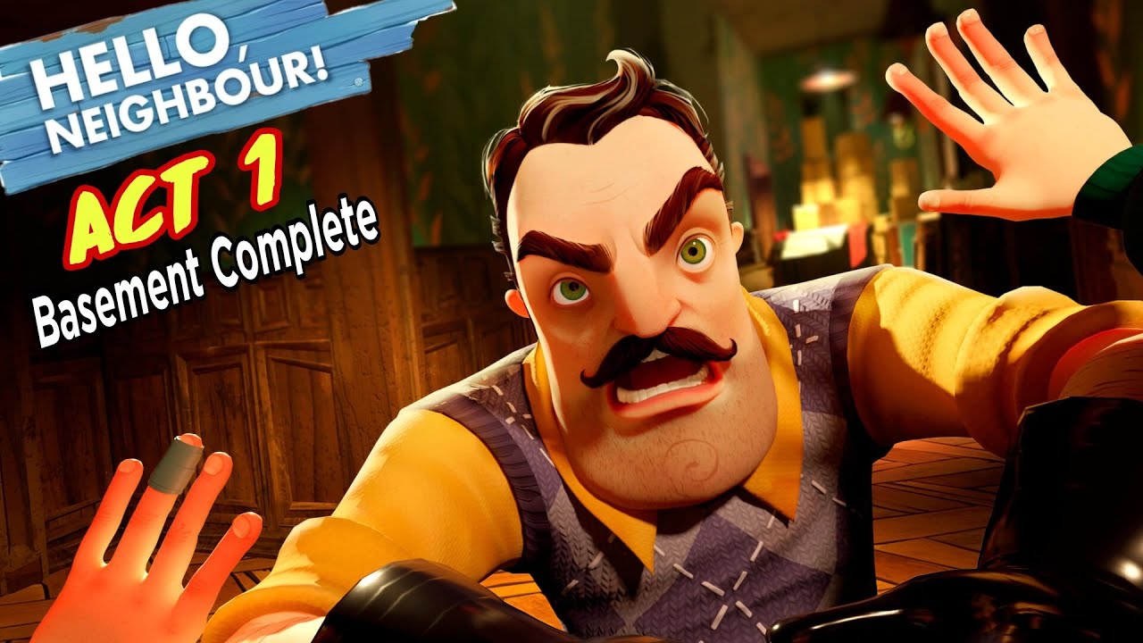 Hello Neighbor Act 1 Basement Escape | Part 2 - YouTube