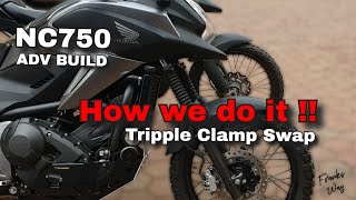 NC750 Front suspension Tripple Clamp Swap - Howto