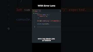 Error Lens in VS Code #vscode #coding #programming