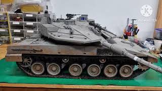 Rc 1/10 후벤 메르카바  업그레이드/클락 ...(1/10 Huben Merkava Upgrade with Clark Tk80spg2....2)