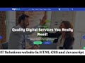 How to make a IT Solutions website in HTML CSS and Javascript | Source code