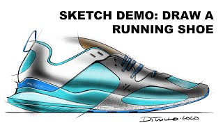 How To Draw A Running Shoe: Quick Sketch Demo